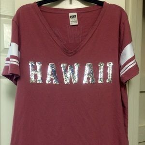 VS Pink Bling V-neck Tee